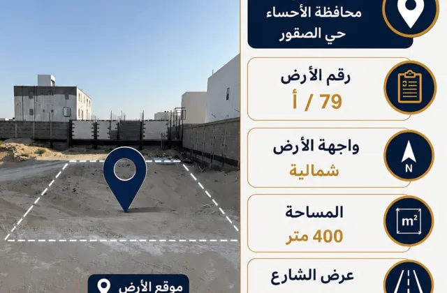أرض للبيع في حي الصقور